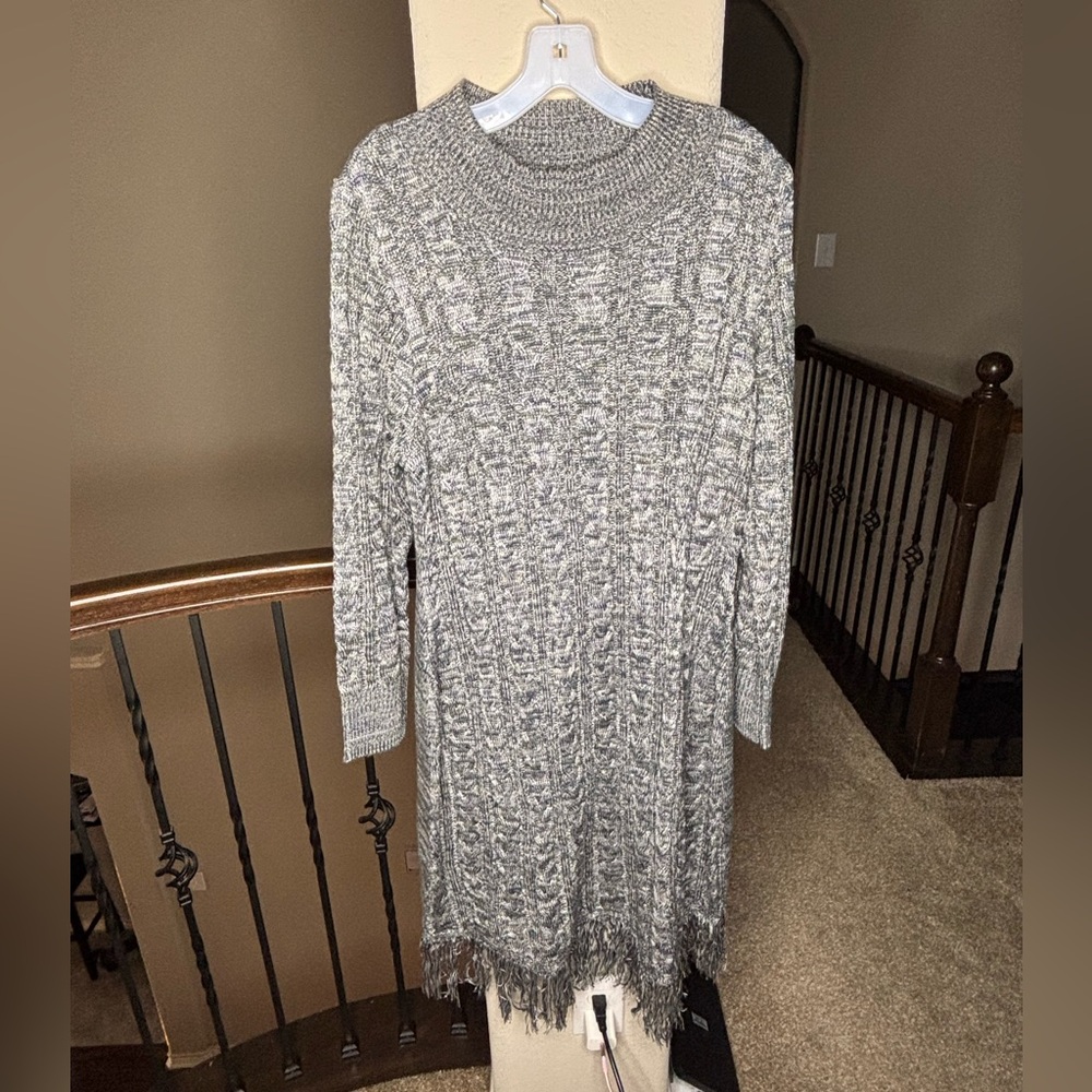 Soft Surroundings Neve Sweater Dress in Charcoal Grey NEW Style 2GD30
